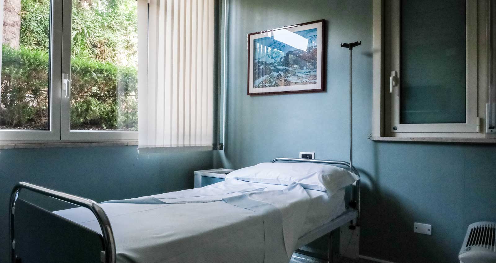 Una camera di degenza del reparto